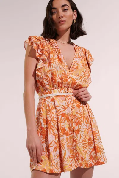 Poupette St Barth Mini Dress Bice In Orange