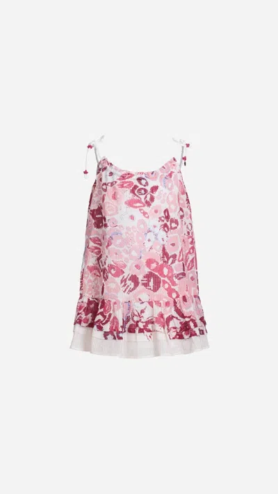 Poupette St Barth Mini Dress Billie For Girls In Pink Pencilleo
