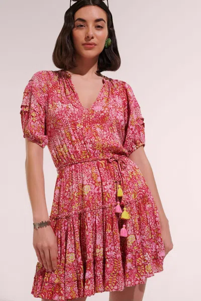 Poupette St Barth Mini Dress Bona In Pink Corolle