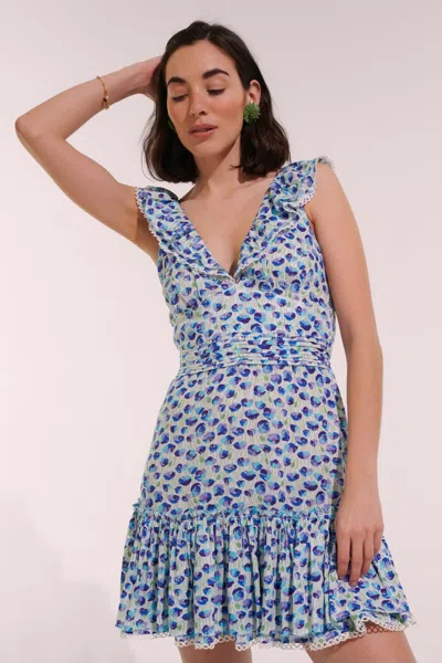 Poupette St Barth Mini Dress Bruna In Blue