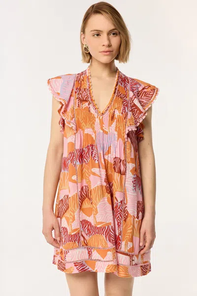 Poupette St Barth Mini Dress Camelia In Pink Ashanti