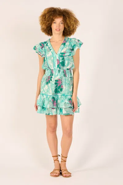 Poupette St Barth Mini Dress Camila In Green
