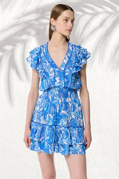 Poupette St Barth Mini Dress Camila In Blue