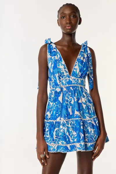 Poupette St Barth Mini Dress Cara In Blue