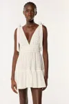 Poupette St Barth Cara Broderie Anglaise Cotton Minidress In Natural White
