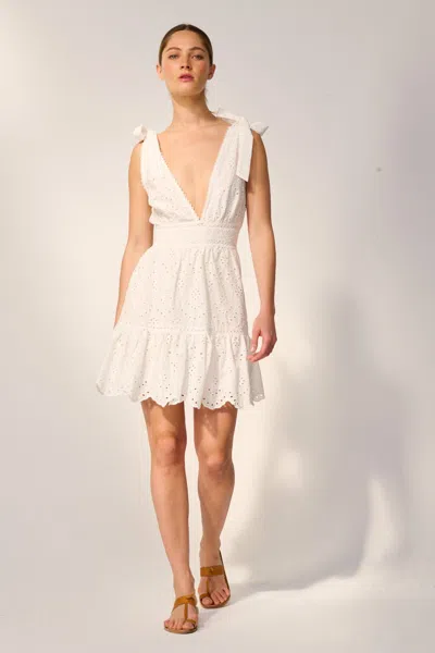 Poupette St Barth Mini Dress Cara In White