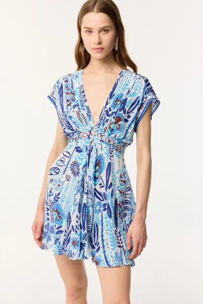 Poupette St Barth Mini Dress Cecile In Blue