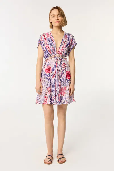 Poupette St Barth Mini Dress Cecile In Lilac
