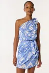 Poupette St Barth Mini Dress Celie In Blue Himba