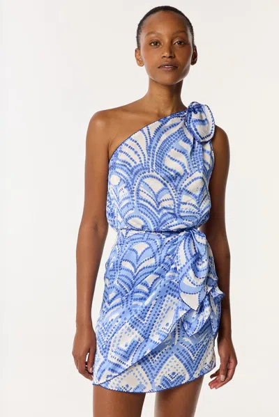 Poupette St Barth Mini Dress Celie In Blue Himba