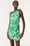 Poupette St Barth Mini Dress Celie In Green Himba