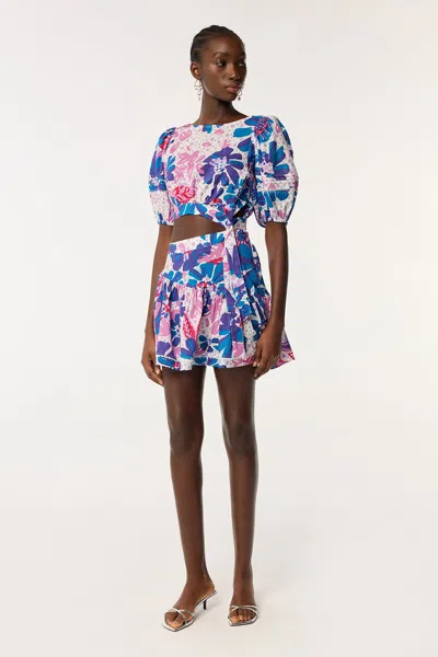 Poupette St Barth Mini Dress Chantal In Blue