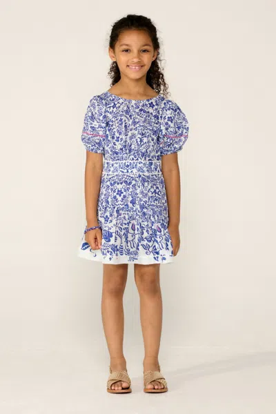 Poupette St Barth Mini Dress Chantal For Girls In Blue