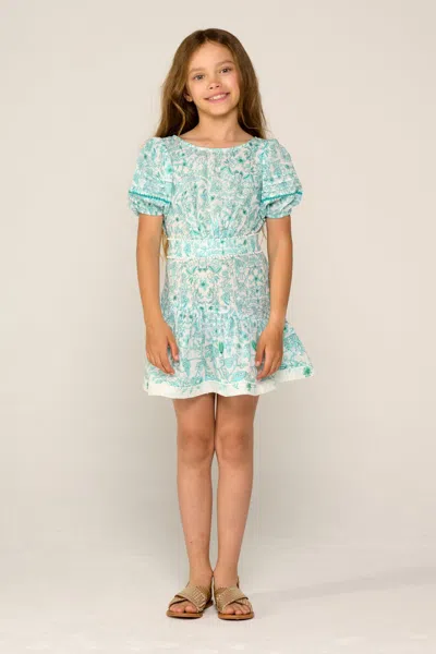 Poupette St Barth Mini Dress Chantal For Girls In Green