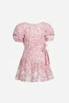 Poupette St Barth Mini Dress Chantal For Girls In Pink Lazuli