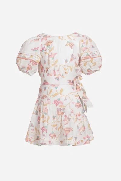 Poupette St Barth Kids' Mini Dress Chantal For Girls In Pink Ylang Ylang