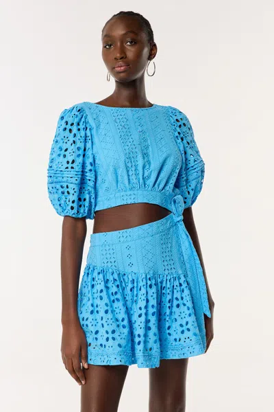 Poupette St Barth Mini Dress Chantal In Sky