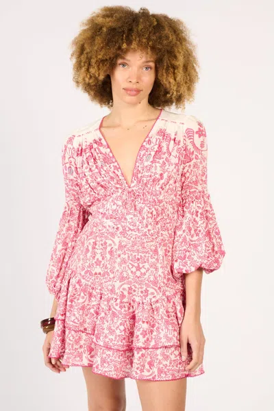 Poupette St Barth Mini Dress Chiara In Pink