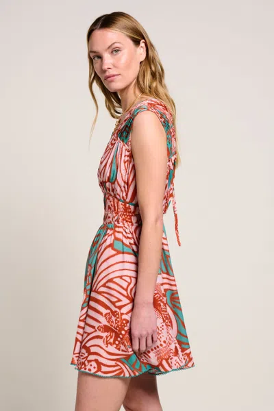 Poupette St Barth Mini Dress Ciao In Brown