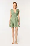 Poupette St Barth Mini Dress Ciao In Sage