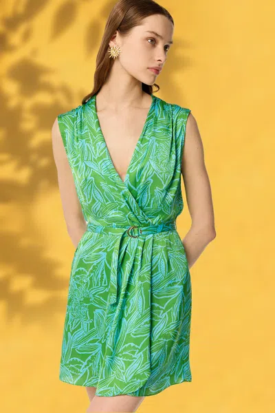 Poupette St Barth Mini Dress Clea In Turquoise