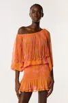 Poupette St Barth Mini Dress Clementine In Pink Macro Stelis