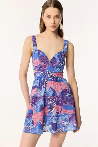Poupette St Barth Mini Dress Coco In Blue Ashanti