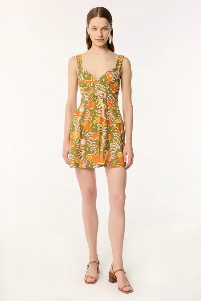 Poupette St Barth Mini Dress Coco In Green