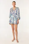 Poupette St Barth Mini Dress Colleen In Blue Geo Fish
