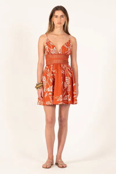 Poupette St Barth Emilie Mini Dress In Orange