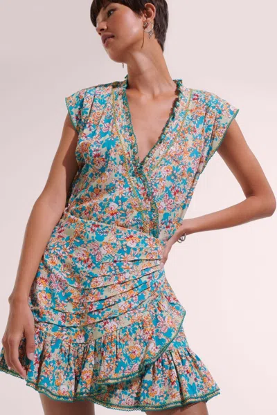 Poupette St Barth Mini Dress Estelle In Green