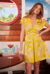 Poupette St Barth Mini Dress Hazel In Yellow