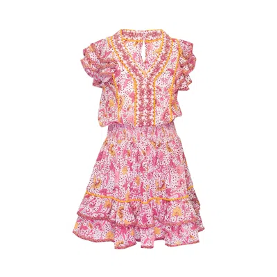 Poupette St Barth Mini Dress Kids Camila Pink Clary