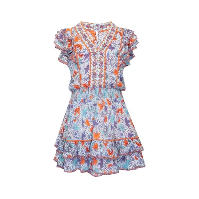 Poupette St Barth Mini Dress Kids Camila Sky Blue Clary