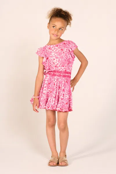 Poupette St Barth Kids' Mini Dress Kikka For Girls In Pink