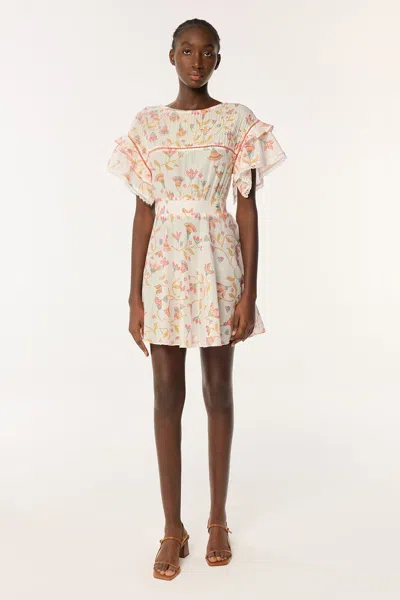 Poupette St Barth Mini Dress Kora In Pink Ylang Ylang