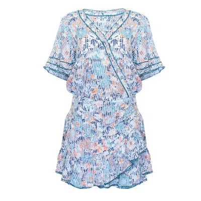 Poupette St Barth Mini Dress Mabelle Sky Blue Marigold
