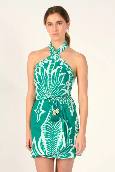 Poupette St Barth Mini Dress Manon In Green