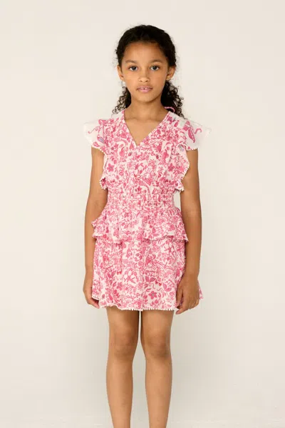 Poupette St Barth Mini Dress Noemi For Girls In Animal Print