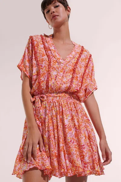 Poupette St Barth Mini Dress Olivia In Orange