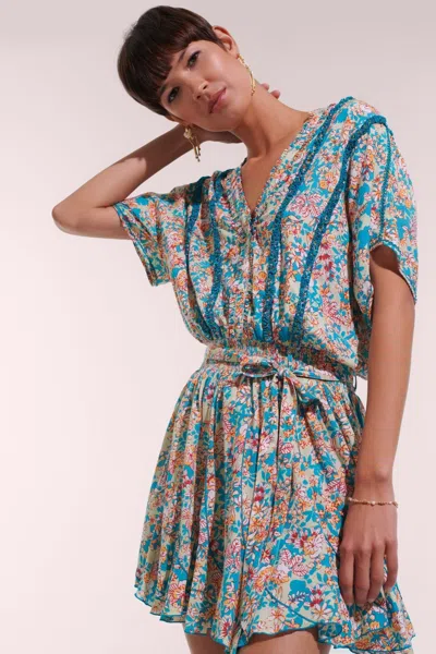 Poupette St Barth Mini Dress Olivia In Blue