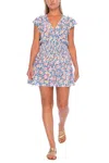 Poupette St Barth Mini Dress Rachel Smocked In Multi