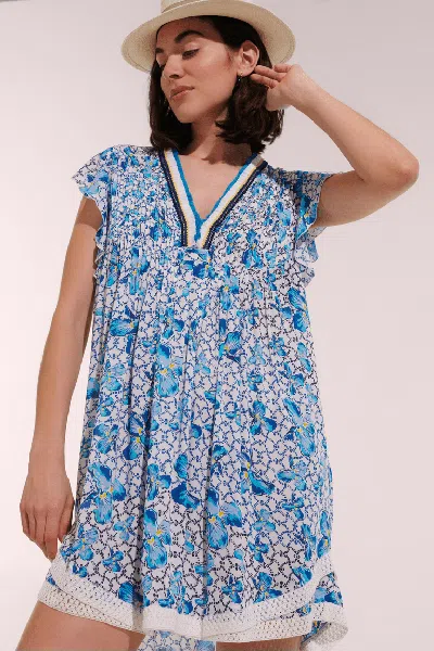 Poupette St Barth Mini Dress Sasha In Blue