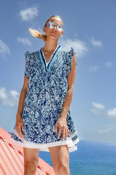 Poupette St Barth Mini Dress Sasha In Blue