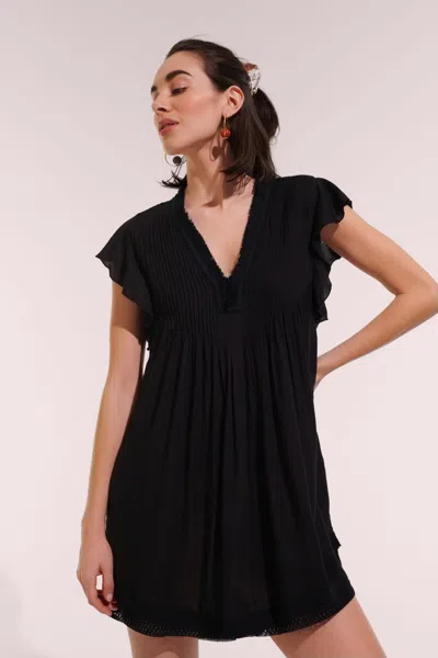 Poupette St Barth Mini Dress Sasha In Black
