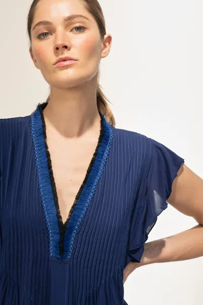 Poupette St Barth Mini Dress Sasha In Blue