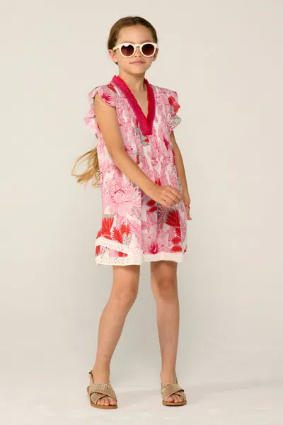 Poupette St Barth Mini Dress Sasha For Girls In Pink