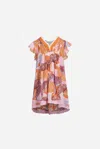 Poupette St Barth Mini Dress Sasha For Girls In Pink Ashanti