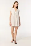 Poupette St Barth Sasha Floral Cover-up Minidress In Optic White