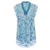 Poupette St Barth Mini Dress Sasha Sky Blue Daffodil In Blue